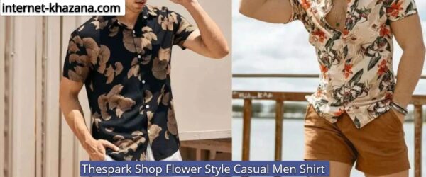 Thespark Shop Flower Style Casual Men Shirt